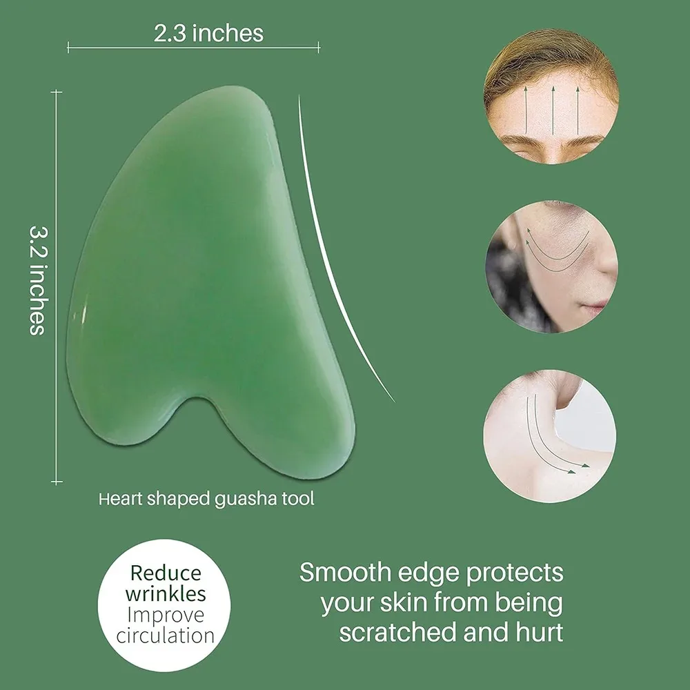 Resina Natural Gua Sha Massage Tool, Massagem Ferramentas Set para Face Back and Neck Release, Reduzir a dor muscular