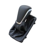 Black Gear Shift Knob with Leather Boot Gaiter LHD AT Auto Trans ONLY For Audi NEW A7 A6 PA STYLE C7 2016 2017 2018