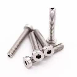 M2.5 M3 M4 M5 M6 M8 304 A2 Stainless Steel Hollow Hole Through Air Out Hexagon Hex Socket Ultra Thin Flat Wafer Head Bolt Screw