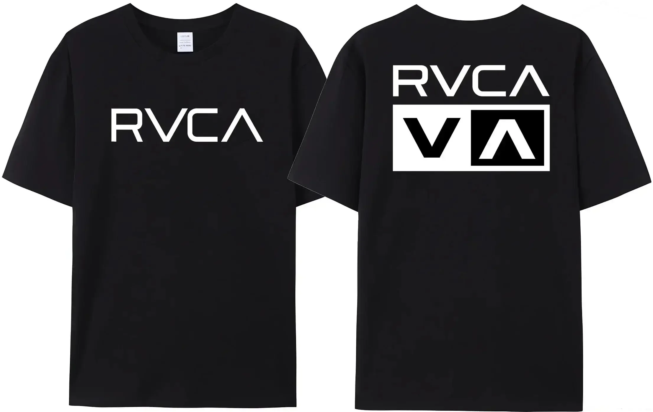 

Футболка RVCA 2025 года, мужская и женская черная футболка, летняя хлопковая футболка с коротким рукавом, модный дизайн, брендовая футболка, верхняя уличная одежда