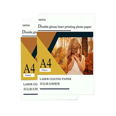 Papel fotográfico A4 de doble cara de 157g, papel para impresora láser de alto brillo, papel recubierto, folleto, revista, tarjeta de visita, papel de impresión en Color