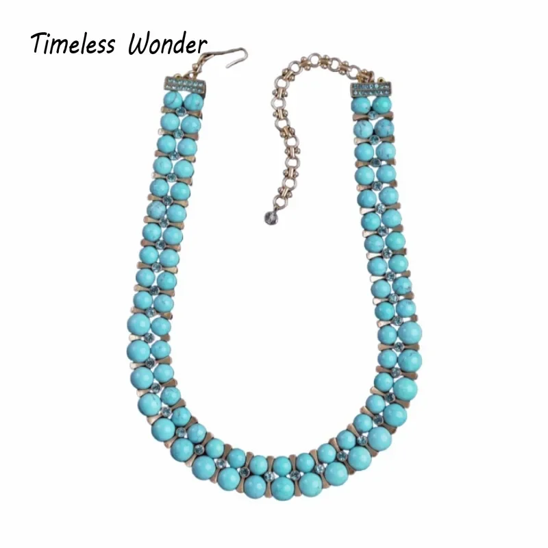 Timeless Wonder Fancy Zircon Geo Stone Pave Necklaces for Women Designer Jewelry Runway Rare Top Luxury Gift Classy 5614