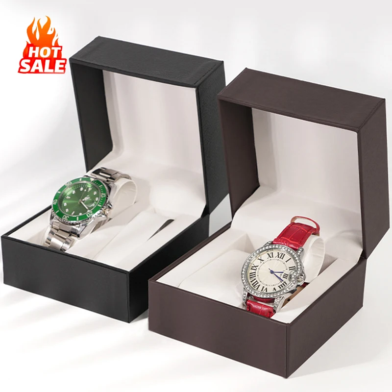 남성용 PU 시계 케이스 보관함이 포함된 싱글 시계 선물 상자