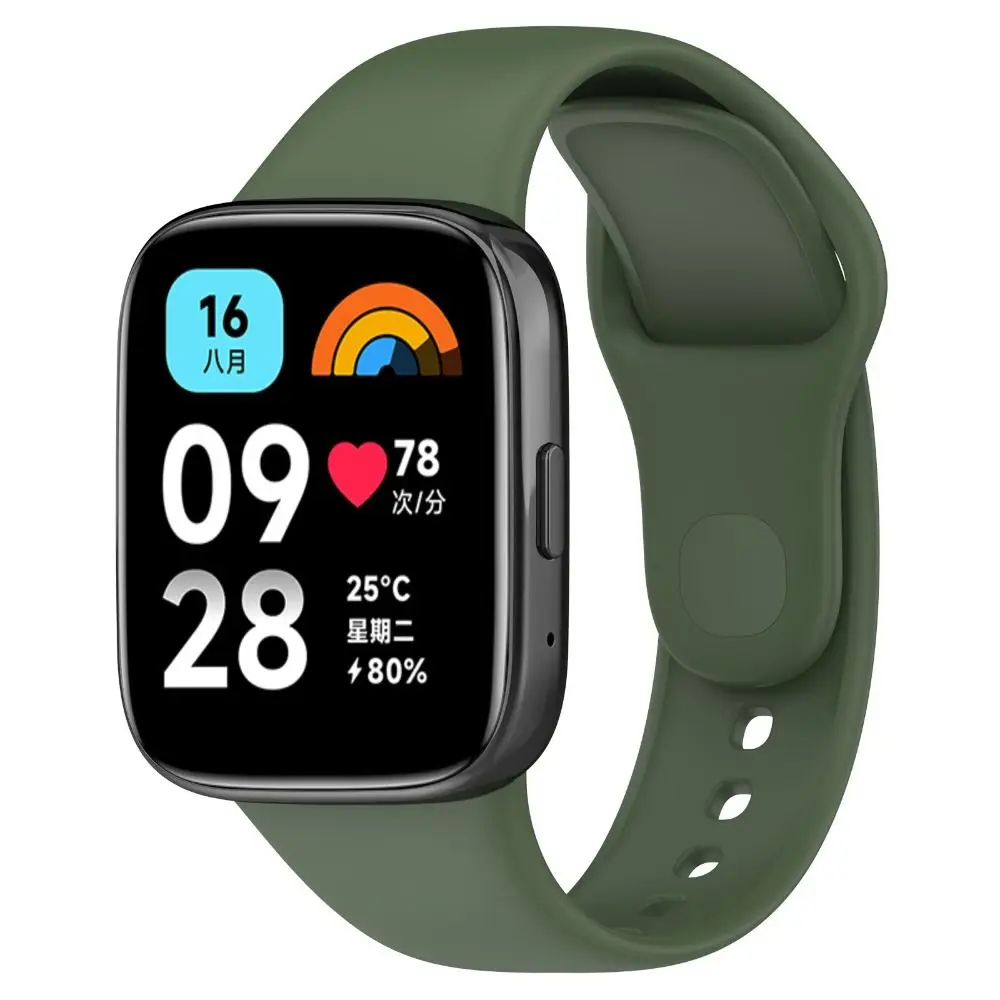 Correia de Substituição de Silicone para Redmi Watch 3, Active Smart Watch, Pulseira para Redmi Watch 3