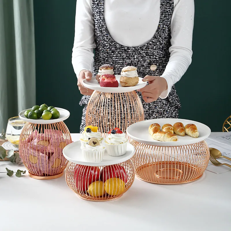 Dessert stand display rack at the front desk of the hotel, wedding cake stand and table
