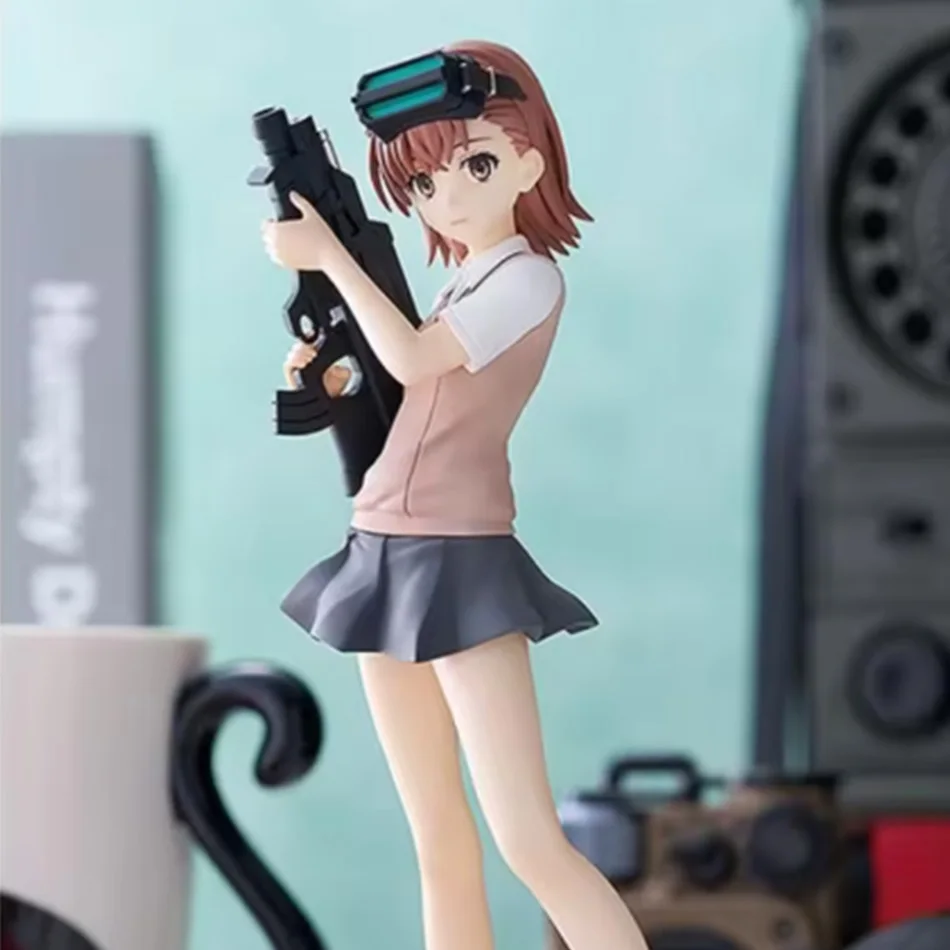 โมเดลฟิกเกอร์อนิเมะ PVC มิซากะ มิโคโตะ, เรลกัน, มิซากะ, มิโคโตะ, ชิก้า, ของสะสม, ของเล่นอนิเมะ, 17 ซม.