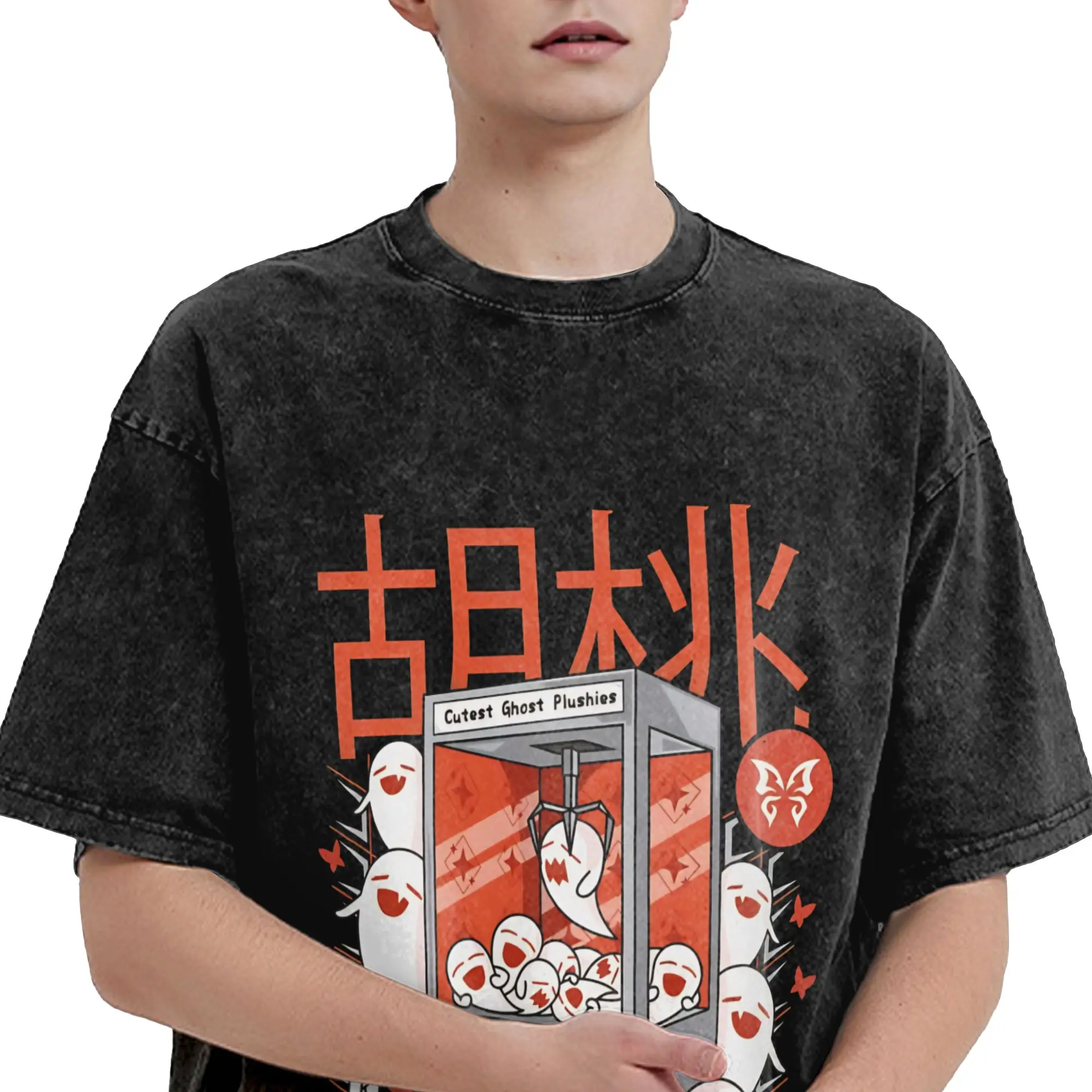 Vintage T Shirt Summer Genshin Impacts Fashion T-Shirts  Pure Cotton Tee Shirt for Couple Y2K Classic Big Size Short Sleeve Tees