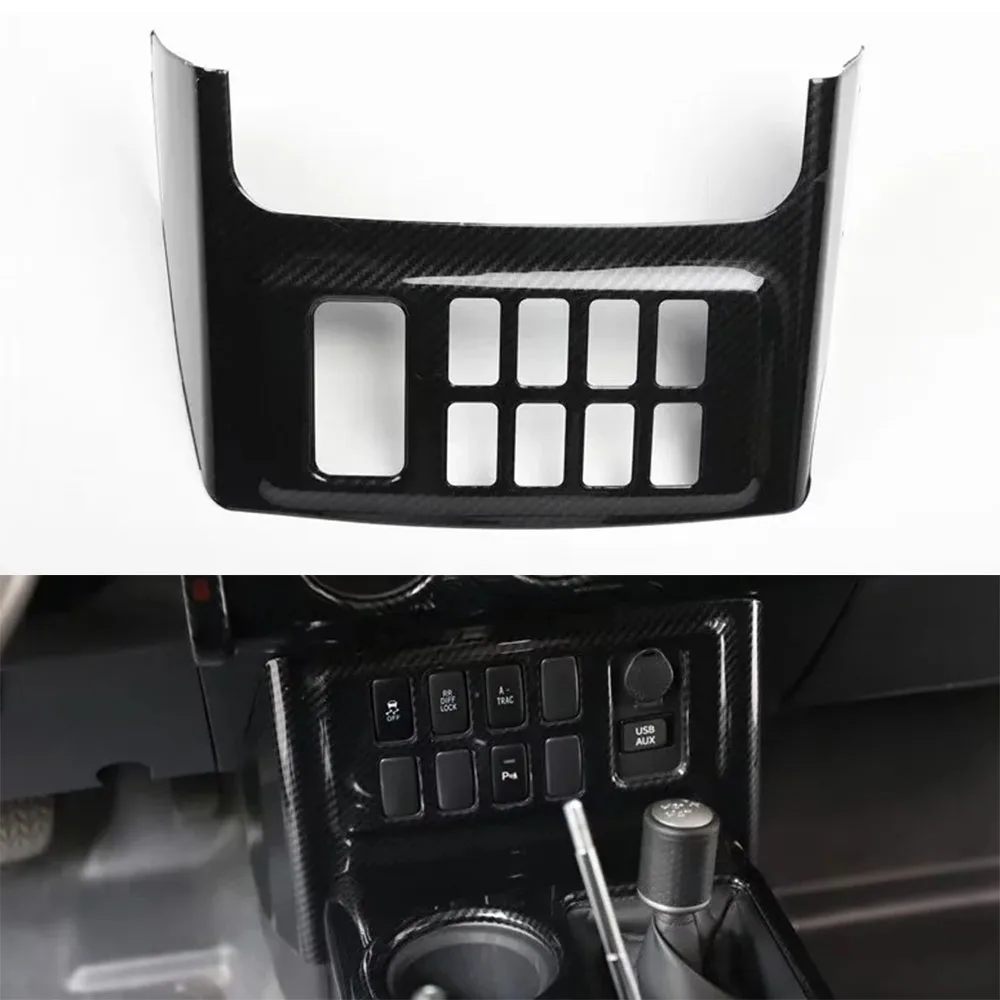 For Toyota FJ Cruiser Left Hand Drive Car Cigarette lighter Panel Cover Stickers ABS Trim Interior Accessories