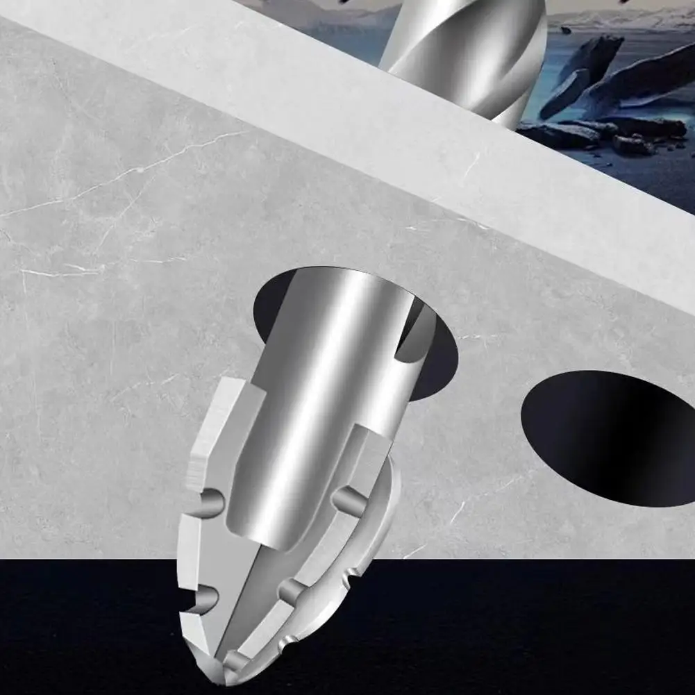 ชุดดอกสว่านเจาะกระเบื้องเซรามิก คอนกรีต แก้ว แบบเจาะแห้ง หัวเจาะแบบไขว้ 4 ฟัน