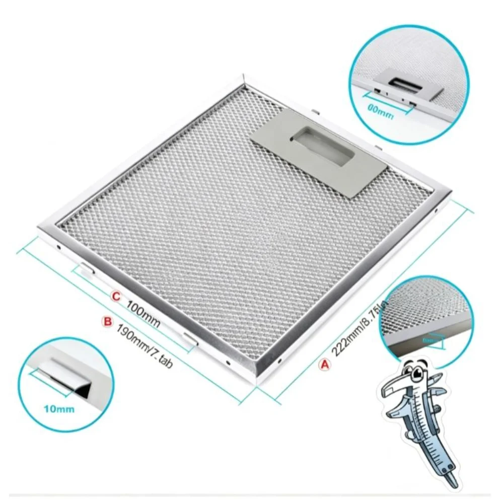Aluminum Range Hood Filter Designed For FOR Jenn Air W10169961A Supports Kitchen Appliance Ventilation Efficiency view 6