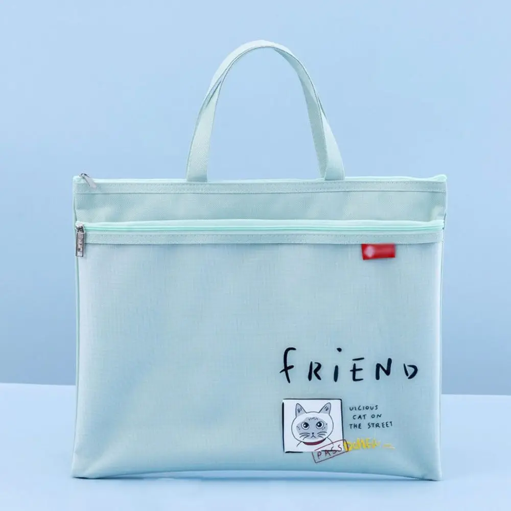 

Portable Book Storage Bag Oxford Cloth Waterproof a4 File Organizer with Handle Handheld Document Storage Bag Office Supplies