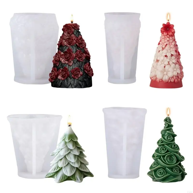 Lebensmittelechtes Weihnachtsbaum-Kerzenform-Silikon-Bastelset als Geschenk
