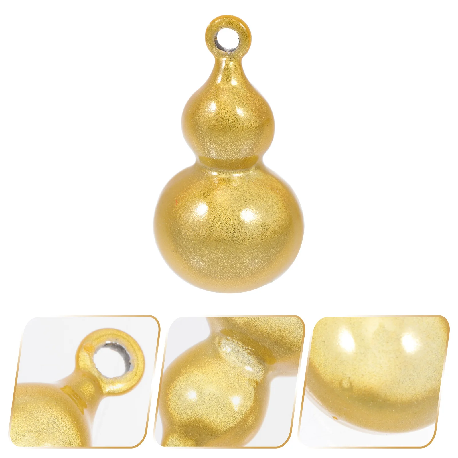

1Pcs Copper Gourd Bell Pendant DIY Keychain Hanging Decor Ornament Craft Material Gourd Pendant Bag Hanging Decor