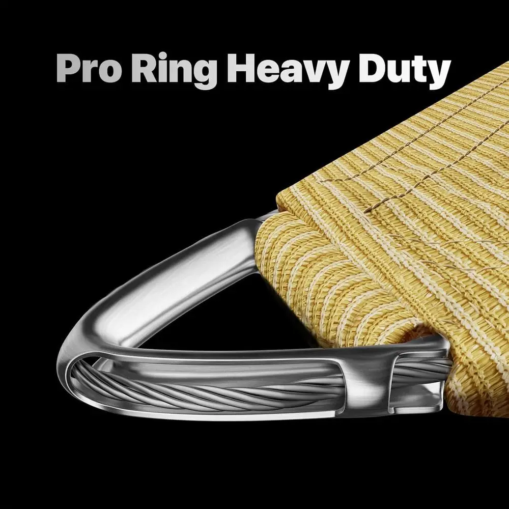 Heavy Duty 16' x 18' Beige Sun Shade Ring Sail, 260 GSM UP50 Sunshade, Reinforced & Edges - 5 Years (Custom Size)