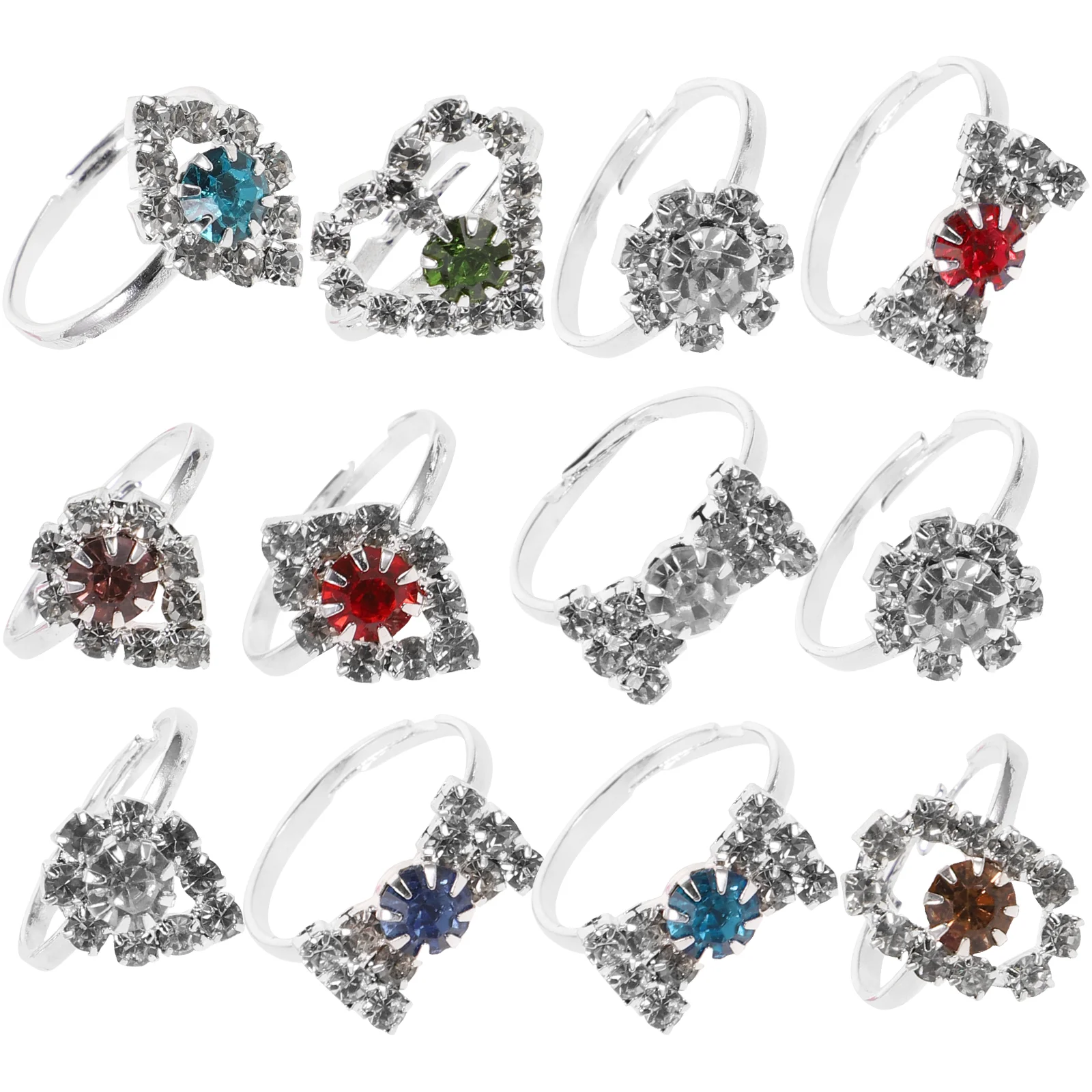 Girls Toys Children's Ring Crystal Rings Adorable Jewelry Diamond Kids Costume Accessories Student