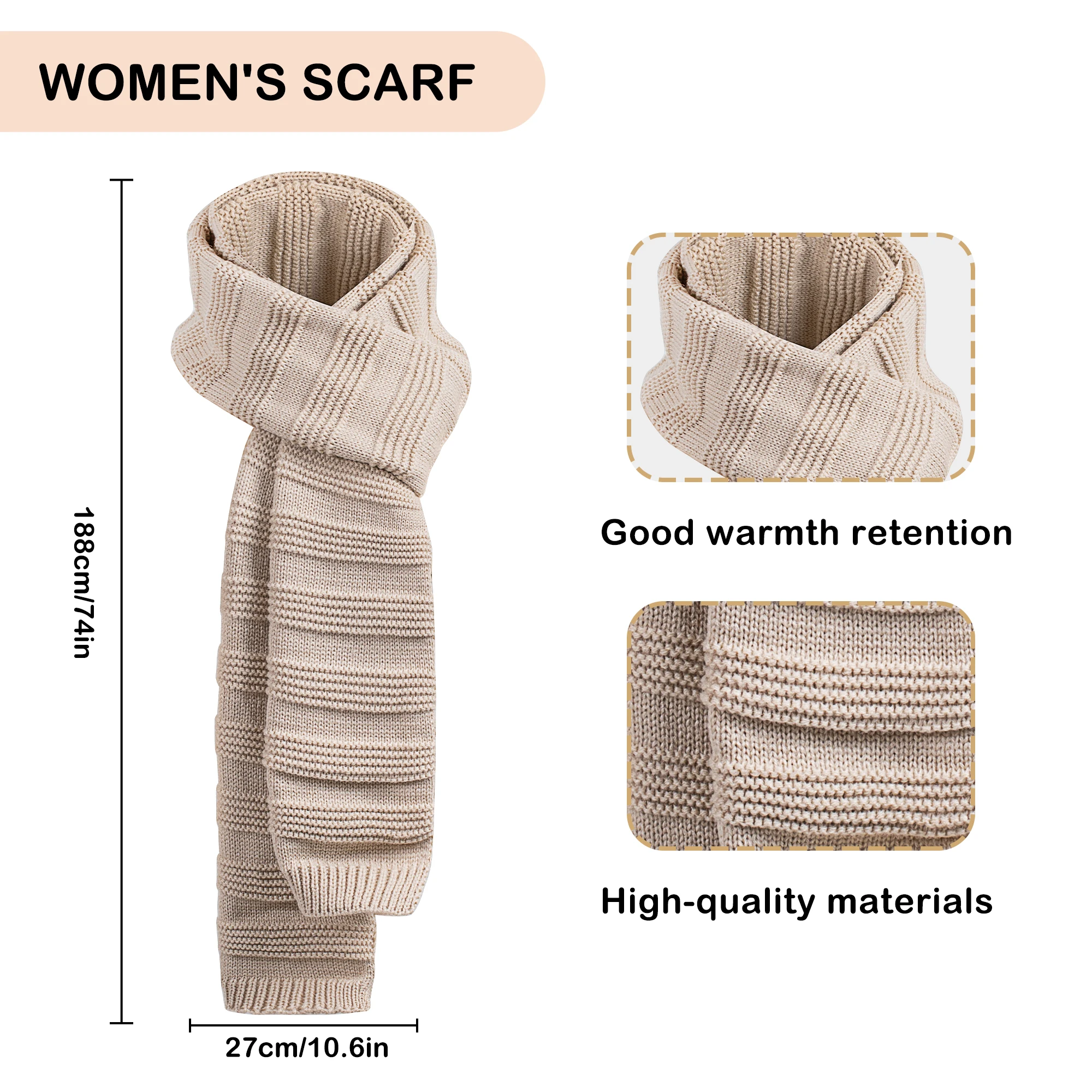 قبعات نسائية شتوية أوشحة وقفازات طقم ثلاث قطع ببطانة داخلية سميكة ودافئة متوفرة بألوان مختلفة #4