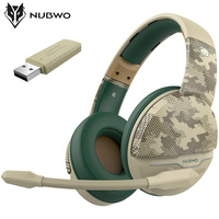 NUBWO G08 Dual Wireless Gaming Headset with Microphone for PS5, PS4, PC, Mobile, Tablet: 2.4Ghz Wireless Gaming Headphone