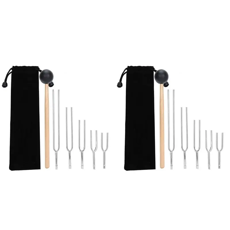 AT29-2X 128HZ 256HZ 512HZ 1024HZ 2048HZ Aluminum Alloy Tuning Fork Sound Healing Tool Set Tuning Fork Sound Healing Tool Set
