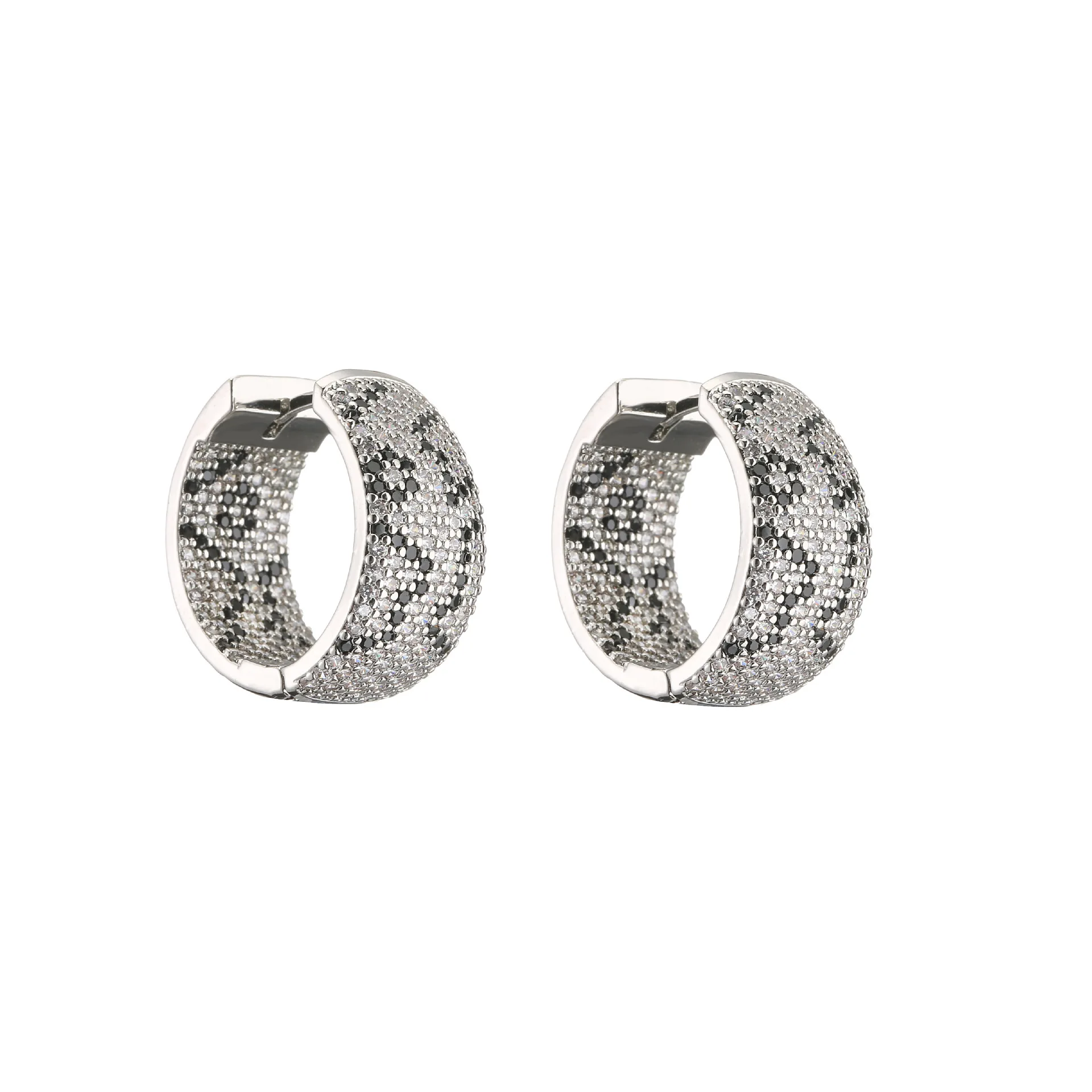 HECHENG, Damen-Ohrringe mit Leopardenmuster und Diamanten, sexy Lady, zarte Ohrringe – Detail 10