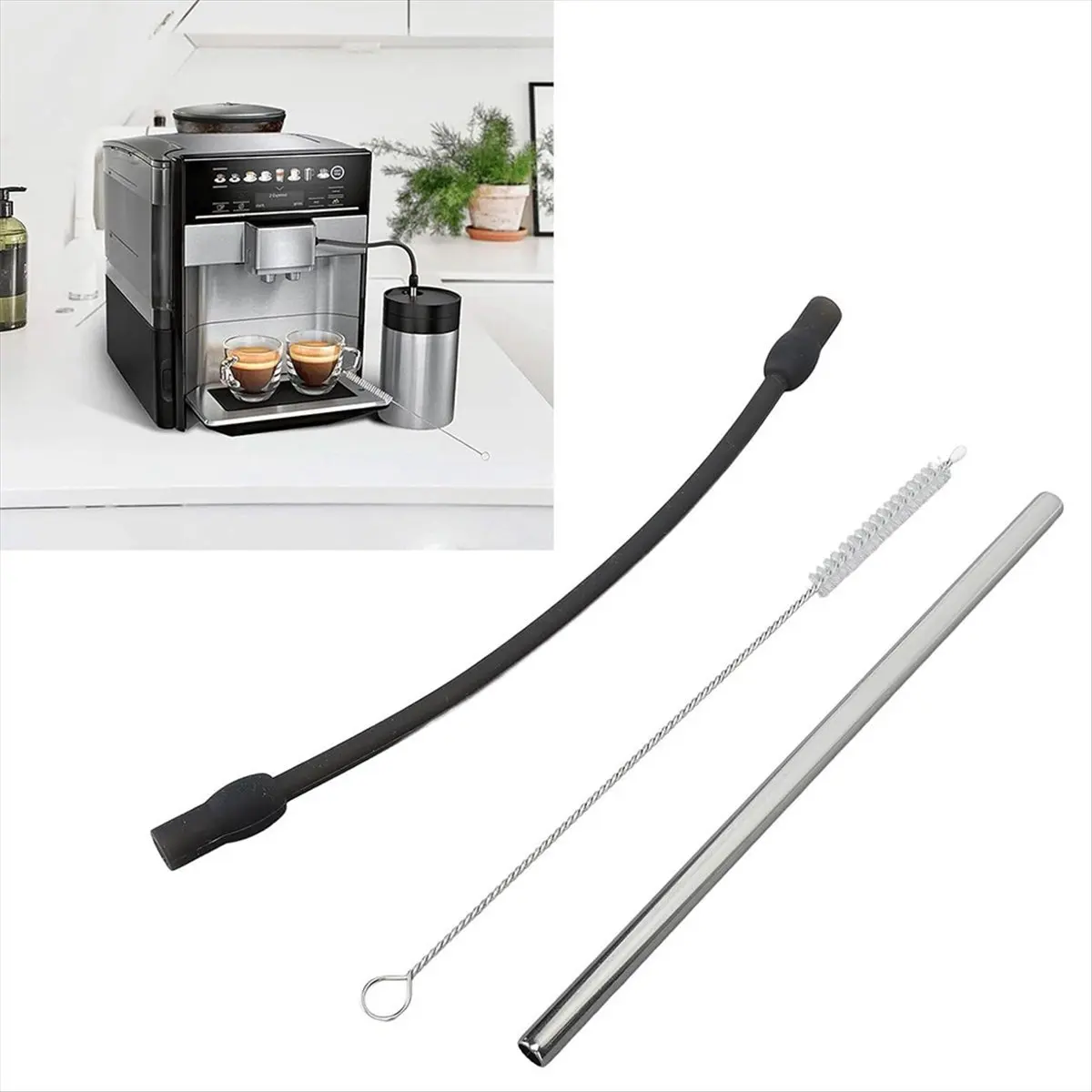 #74I Fully Automatic Coffee Machine Milk Replacement Hose,Coffee machine milk replacement hose,(Stainless steel)