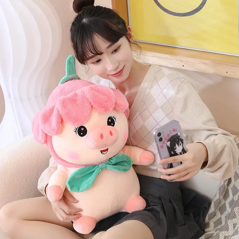 1PC 23/35/45CM Cute Sunflower Pig Plush Toys Squishy Petal Piggy Stuffed Doll Soft Animal Pillow For Kids Girls Birthday Present