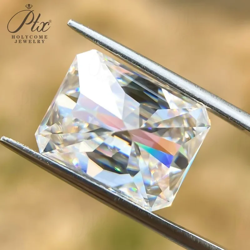 100% Moissanit-Diamant, Radiant-Schliff, 0,3-10 Karat, DIY-Ring, Halskette, Ohrringe, Hauptmaterialien, Großhandel, Perlen in Primärfarben – Detail 9