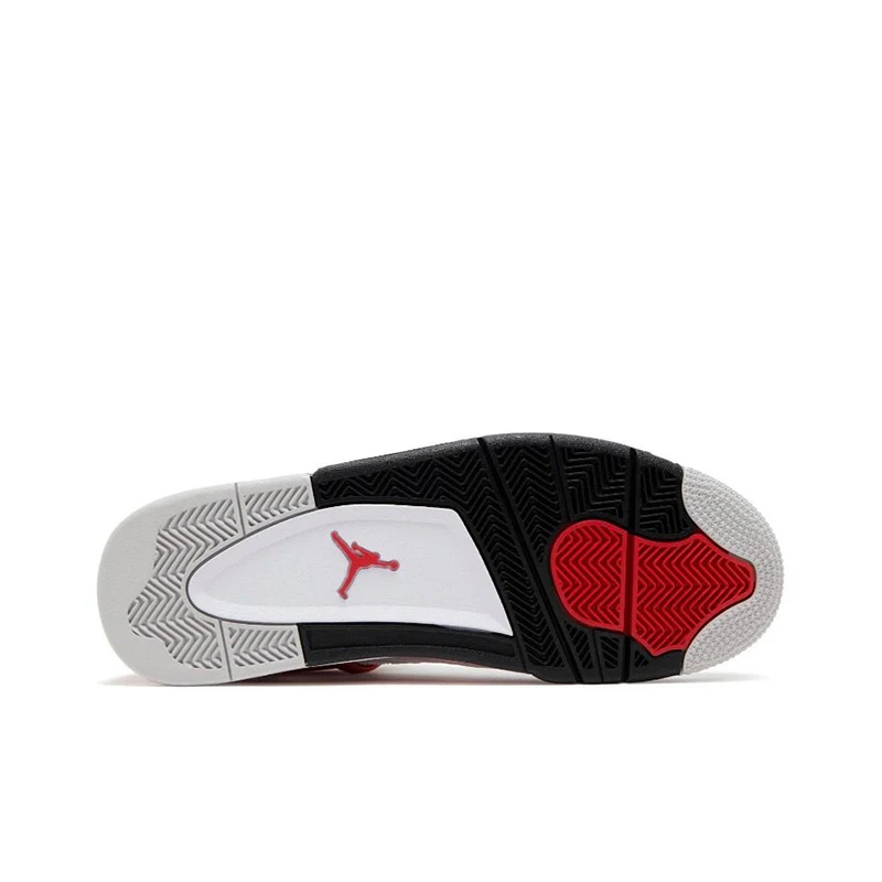 Air Jordan 4 Tênis de Basquete Retro, confortável, original, cinza neutro, cimento vermelho, masculino branco e preto e vermelho, DH6927-161