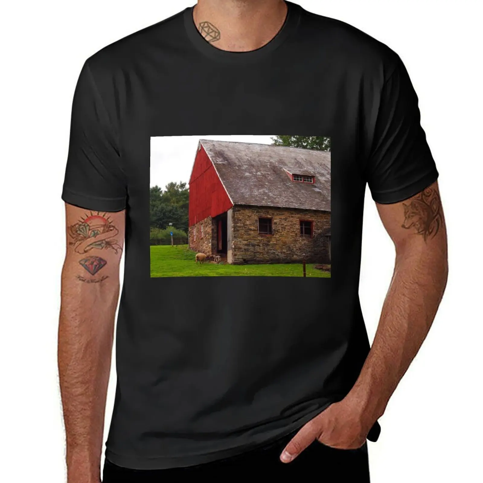 

Country Barn T-Shirt summer clothes vintage Aesthetic clothing sports fans t shirts for men pack