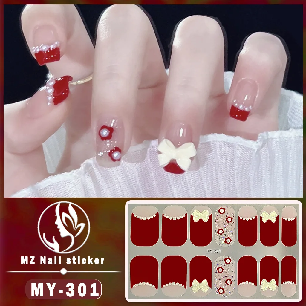 Envolturas de cobertura completa, pegatinas para uñas, calcomanías completas para uñas, envolturas de tira con brillo degradado de mármol, decoraciones autoadhesivas para decoración de uñas