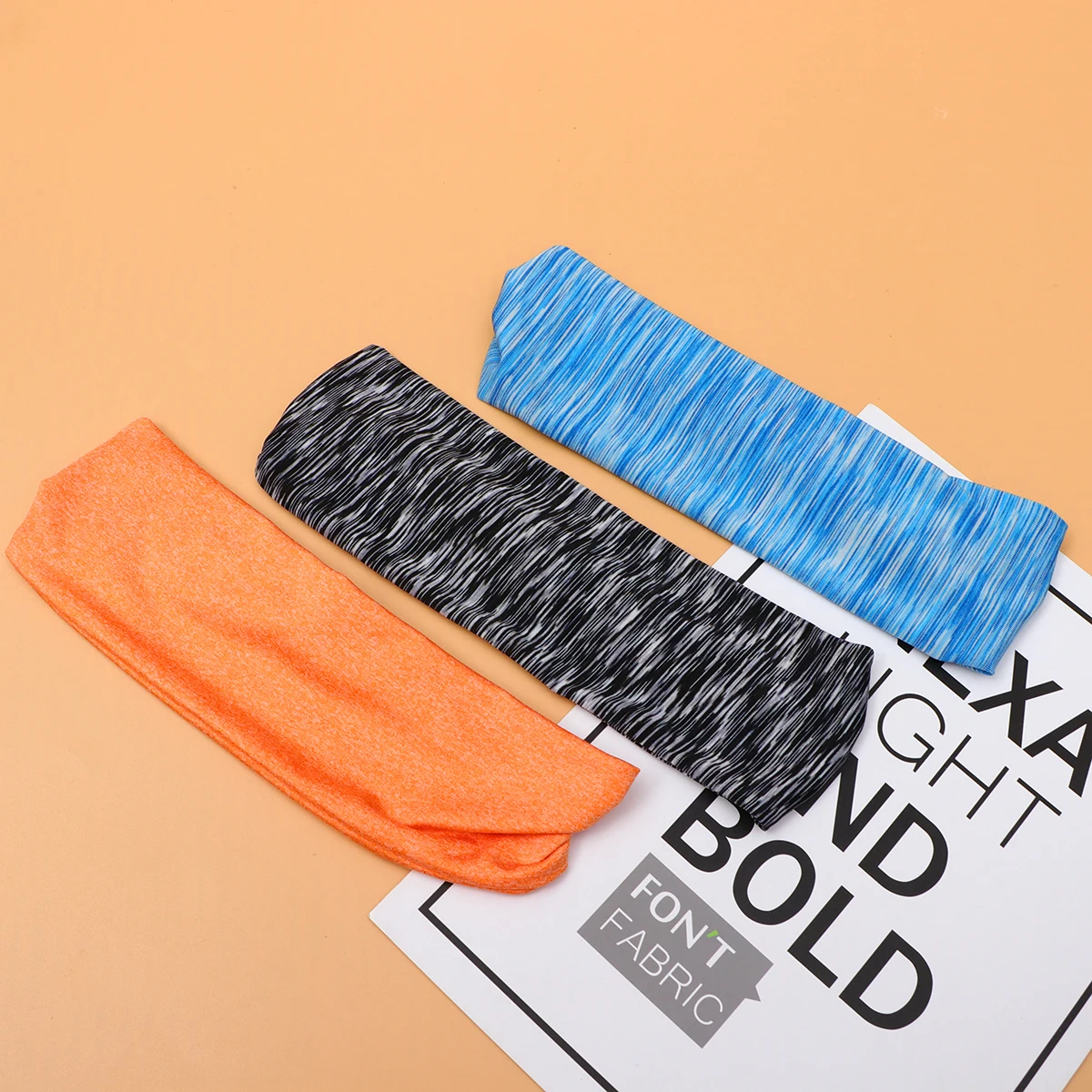 

3 шт., повязка на голову для йоги, поглощающая пот, эластичный спортивный головной убор в полоску, серый, женский, нескользящий