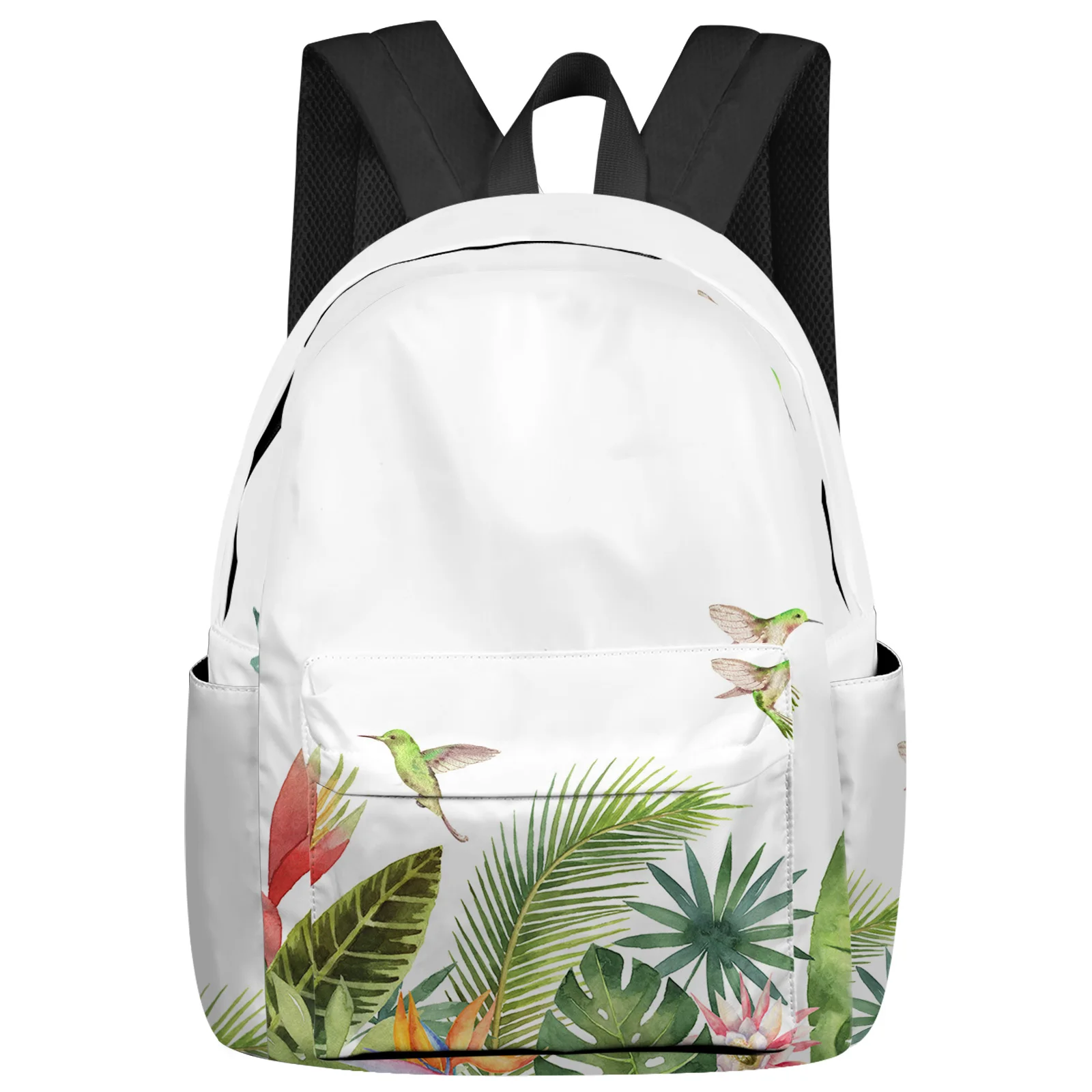 

INS Pastoral Tropical Plant Palm Leaf Flower Student School Bags Laptop Custom Backpack For Men Women Female Travel Mochila