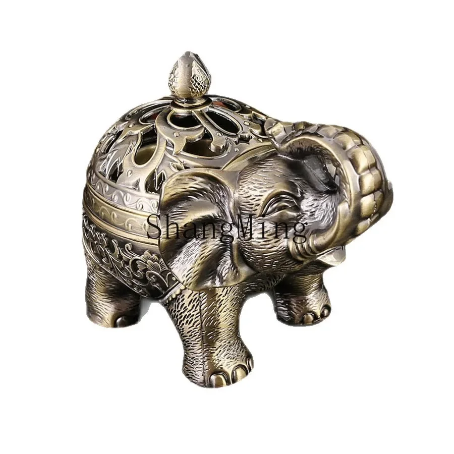 CLL incense burner ashtray zinc alloy creative metal living room decoration elephant animal home shape light luxury