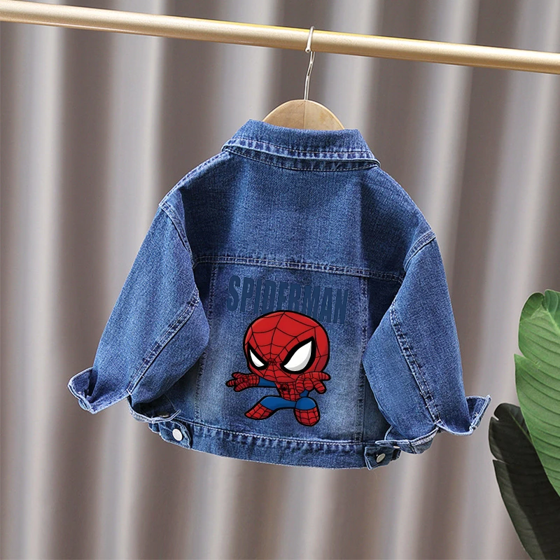

Cute Stitch Cartoon Boys Denim Jacket Kids Fashion Casual Outerwear for Spring Autumn 2-11 Years Old