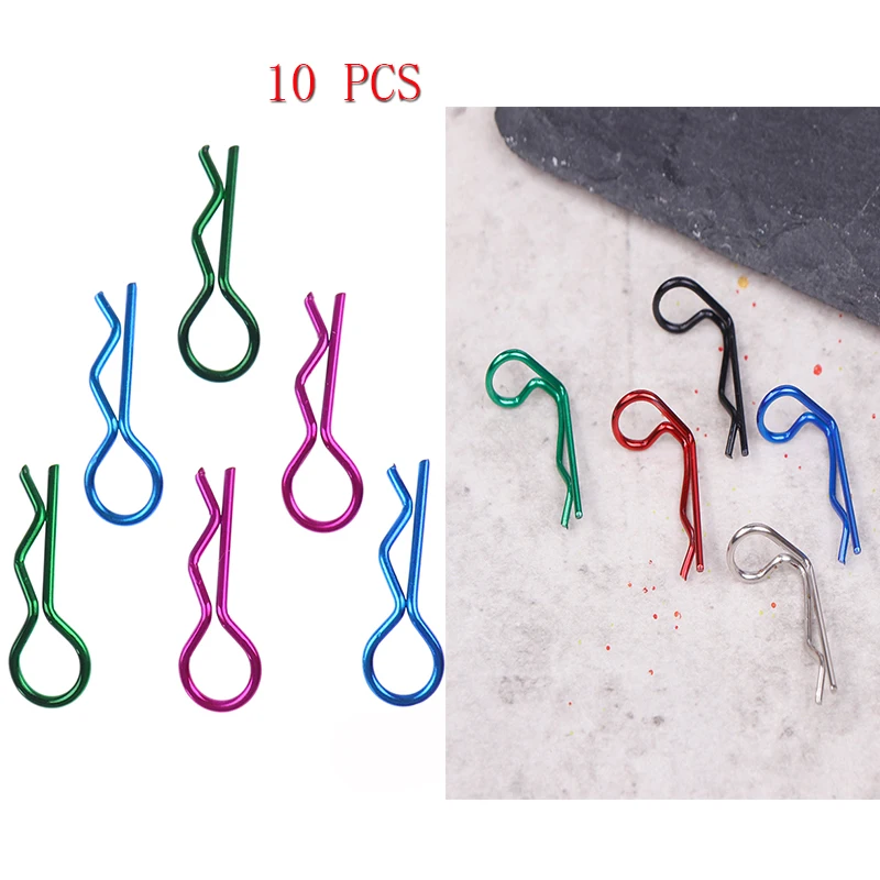 

10PCS RC Body Clips 90-Degree Angle Springy Pins Bent Springy Pins For 1/8 1/10 1/12 Scale Model Car Truck Crawler Truck