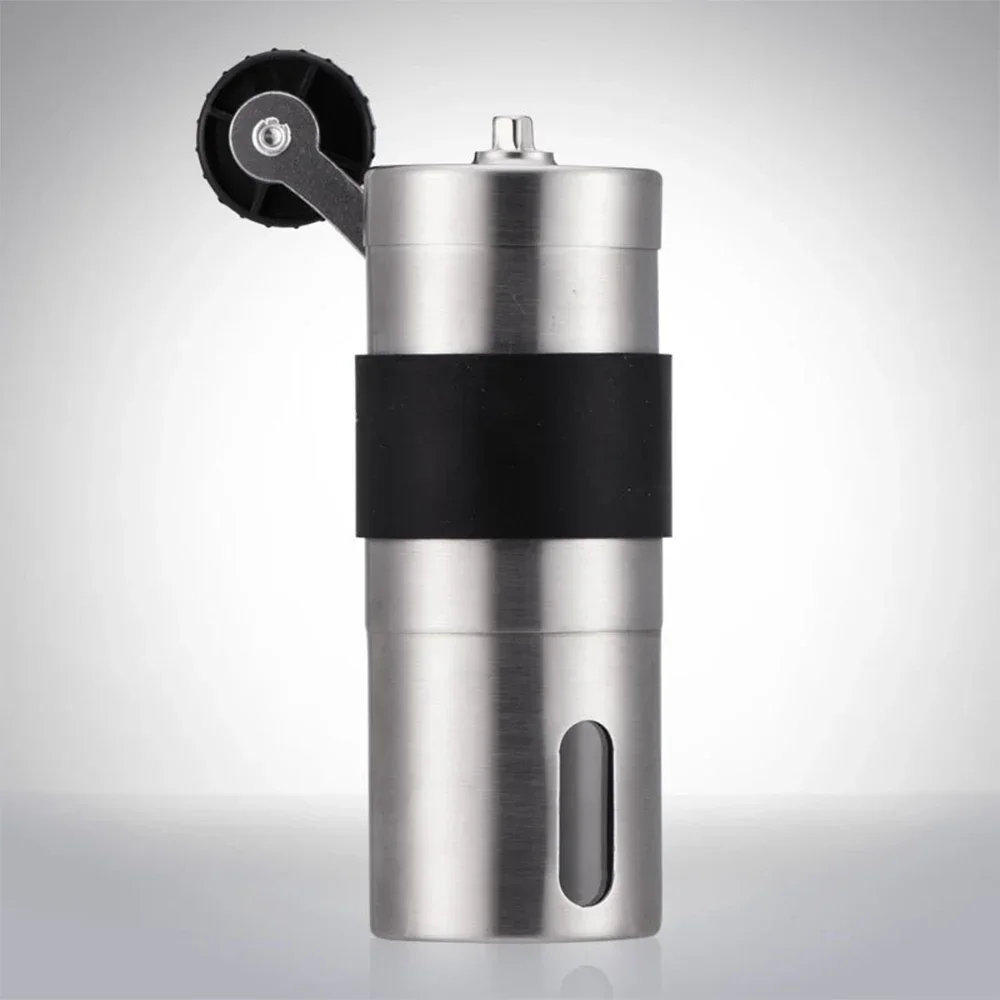 Mini Coffee Grinder Machine Stainless Steel Tools Manual Grinderm Hand Grindstone Beans Millstone Rollers Maker Pressure Silver