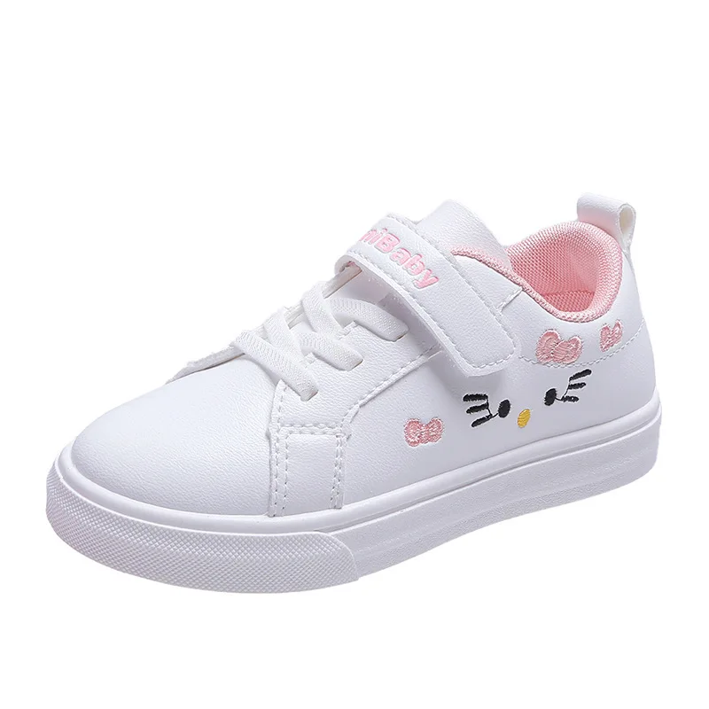 Zapatillas Kid Sneakers AutumnNew Girl Casual Shoe Soft Sole Skate Shoe White Tennis Shoe Kid Shoe Chunky Girl Shoe Zapatos Niña