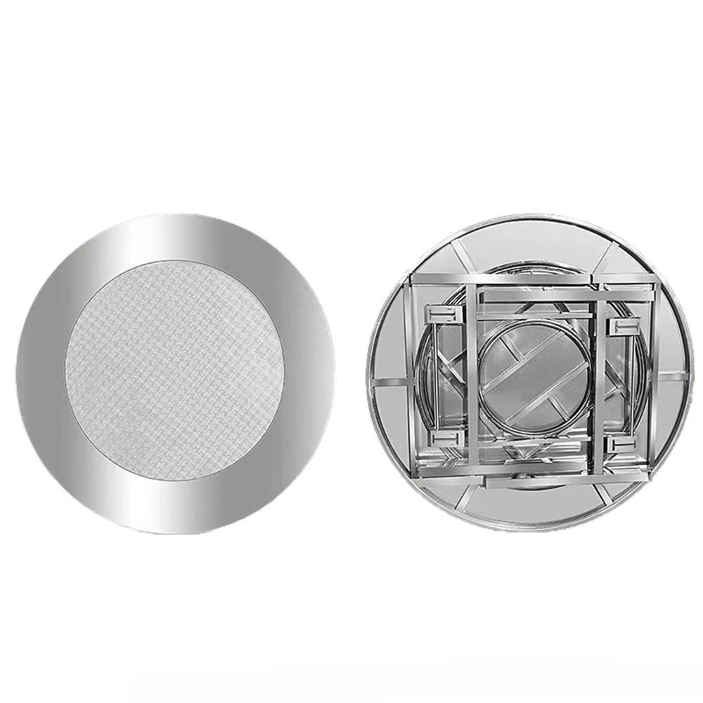 Customizable Extra Thick Stainless Steel Round Table Built-in Turntable Foldable Round Table with Turntable Home Hotel Mobile