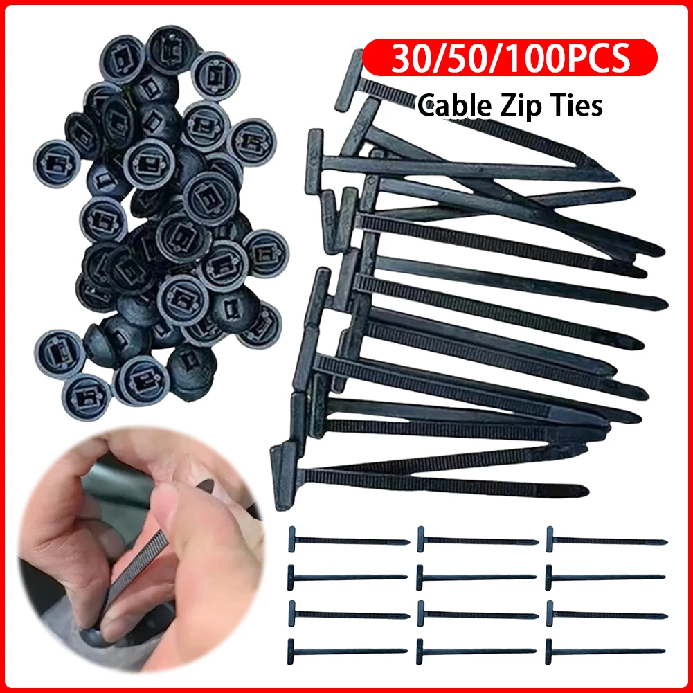 30/50/100 Pcs Nylon Heavy Duty Zip Ties Self-Locking Universal Cable Tie Buckle Fastening Strap for Indoor and Outdoor Use