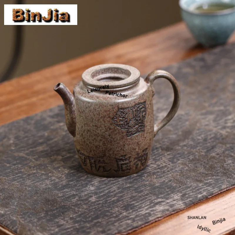 

170 мл высококачественные чайники Исин из фиолетовой глины, горшок ручной работы с необработанной рудой и драконом, зеленая грязь, китайский чайный сервиз Zisha, ремесло