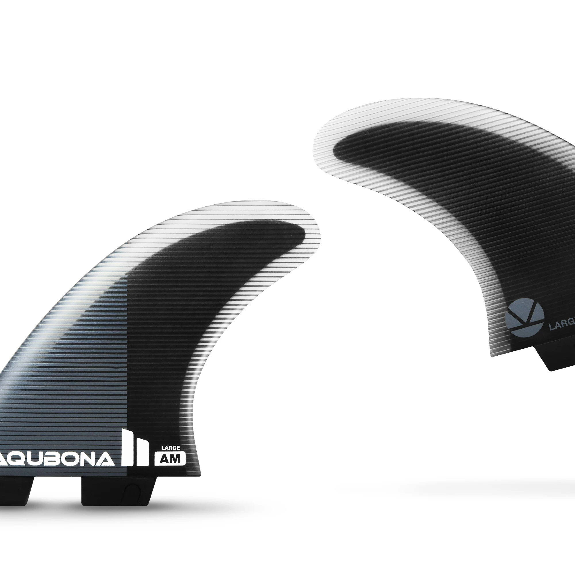 Surfboard Tri Fin Twin Tab M/L Size Fiberglass+Honeycomb Surfboard Fin Thruster Set with Fin Key and Screws Black