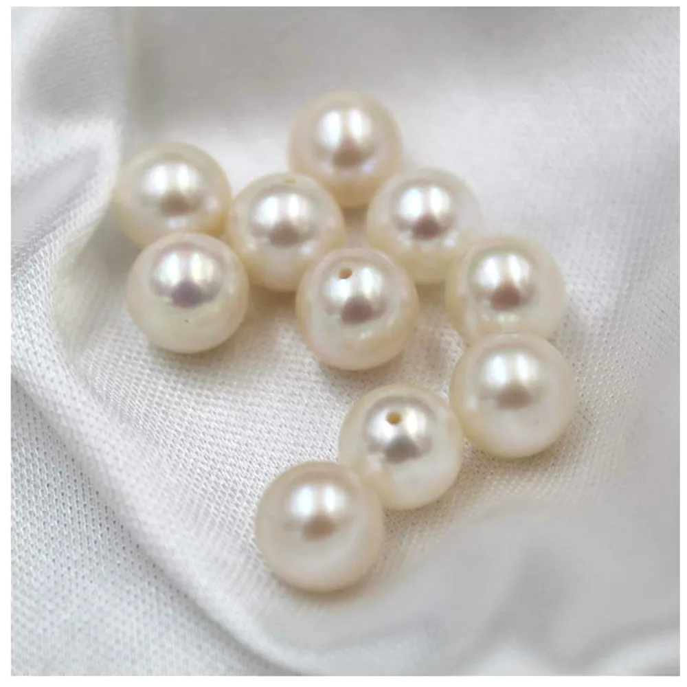 1pc Natural Freshwater Pearls Quality Near Round Half Hole Beads Used In Jewelry Making DIY Bracelet Necklace Jewelry Accessorie