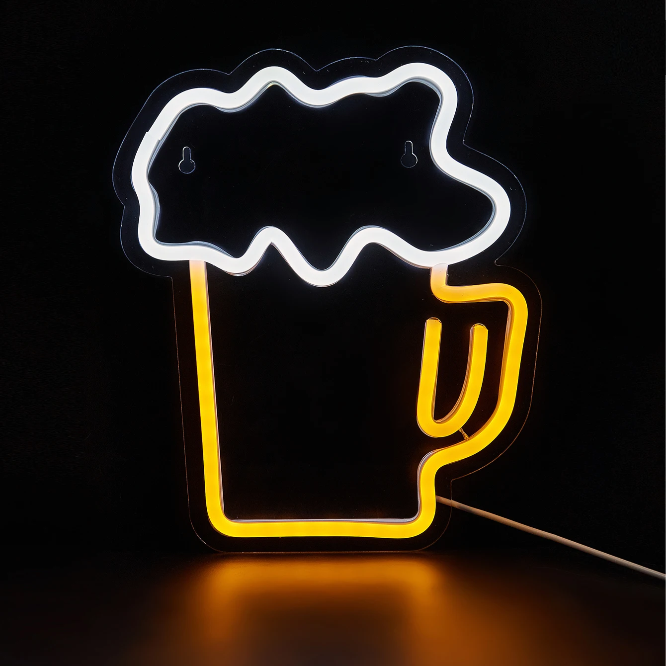 Chi-buy LED Neon Beer Cup USB Powered Neon Signs Night Light 3D Wall Art & Game Room Bedroom Living Room Decor Lamp Signs