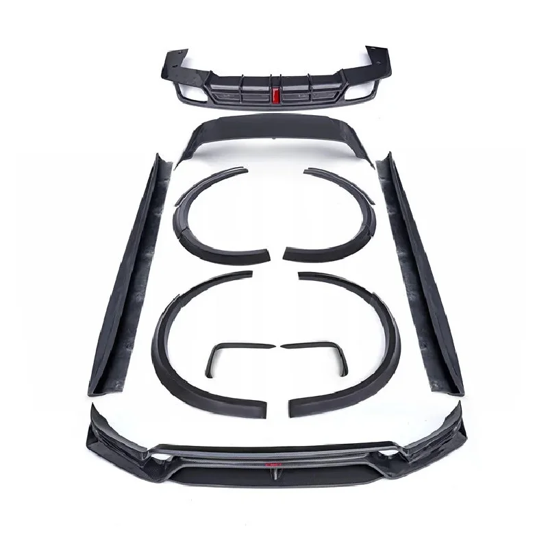 FOR  Cayenne Body Kit for  Cayenne Upgrd CMST Style Carbon Fiber Front Lip Side Skirt Diffuser Spoiler