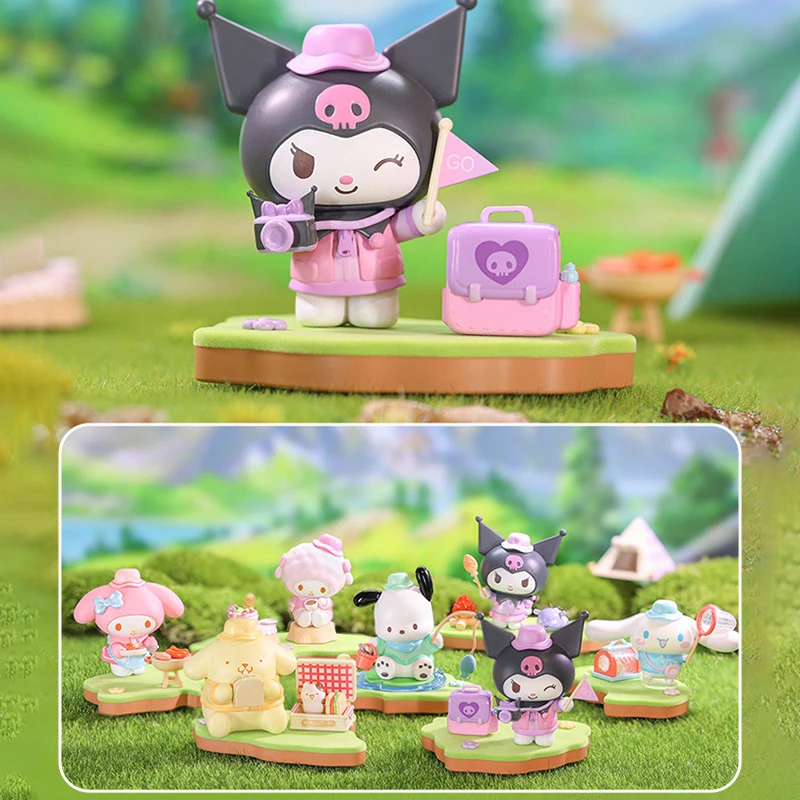 

TOPTOY Sanrio Characters Camping Friends Series Blind Box Guess Bag Original Toys Doll Cute Anime Figure Ornaments Gift