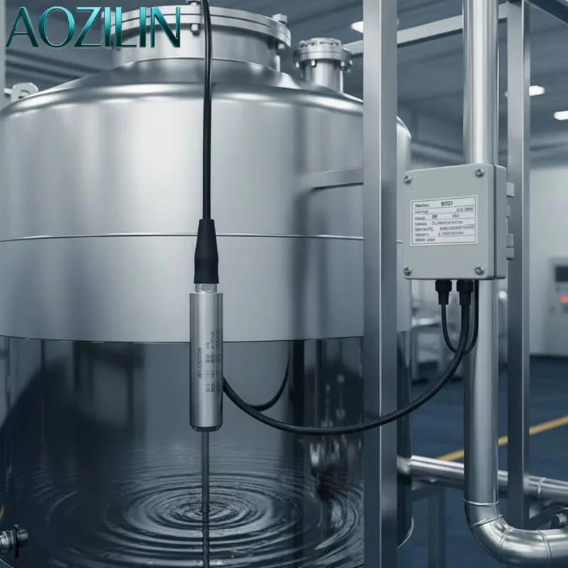 AOZILIN IP65 Anti-Corrosion Optical Liquid Level Sensor Modbus Anti-Clog High Temperature Resistant Remote Level Detector