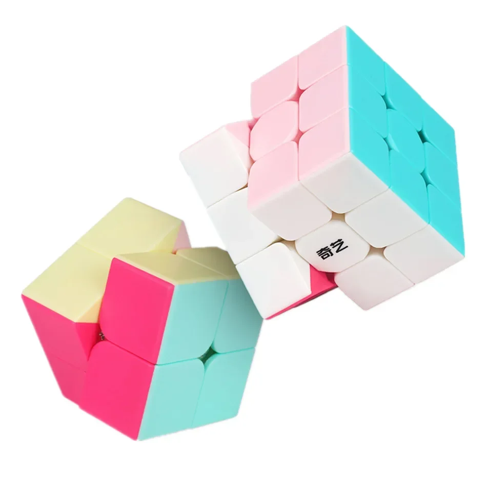 Qiyi   2x2 3x3 Neon Magic Cube 4x4 5x5 Speed Cube Maple Leaves Pyramid Education Toy for Children Cubo Magico Puzzle