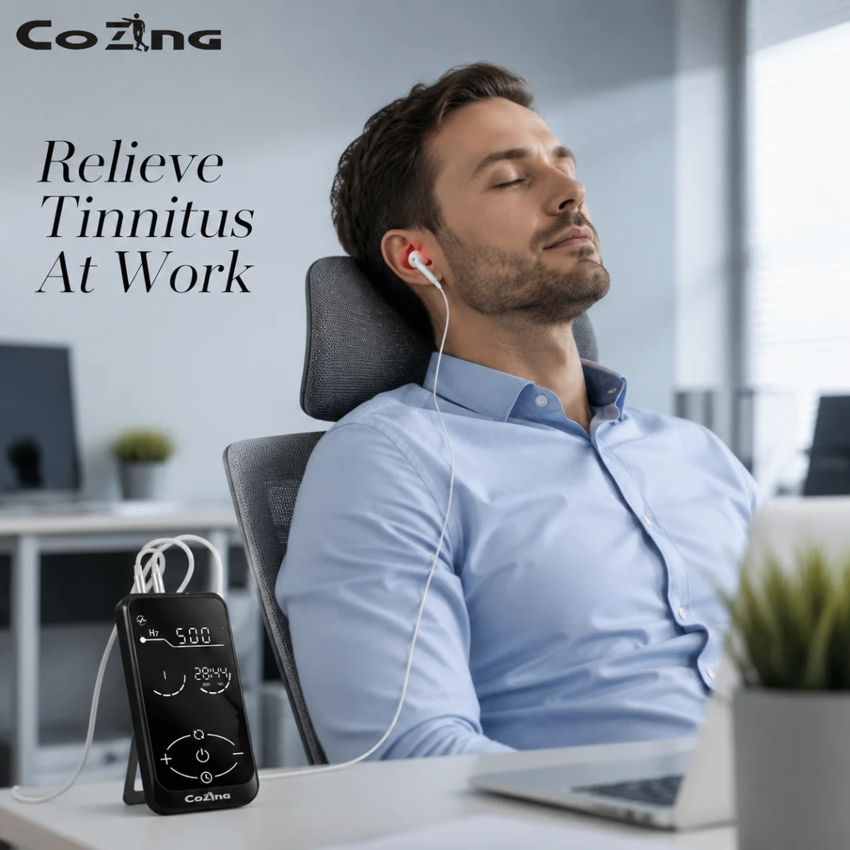 Insomnia, Anxiety, Headache Relief Electric Ear Clip Type Acupuncture Instrument, CES Microcurrent for Fast Sleep