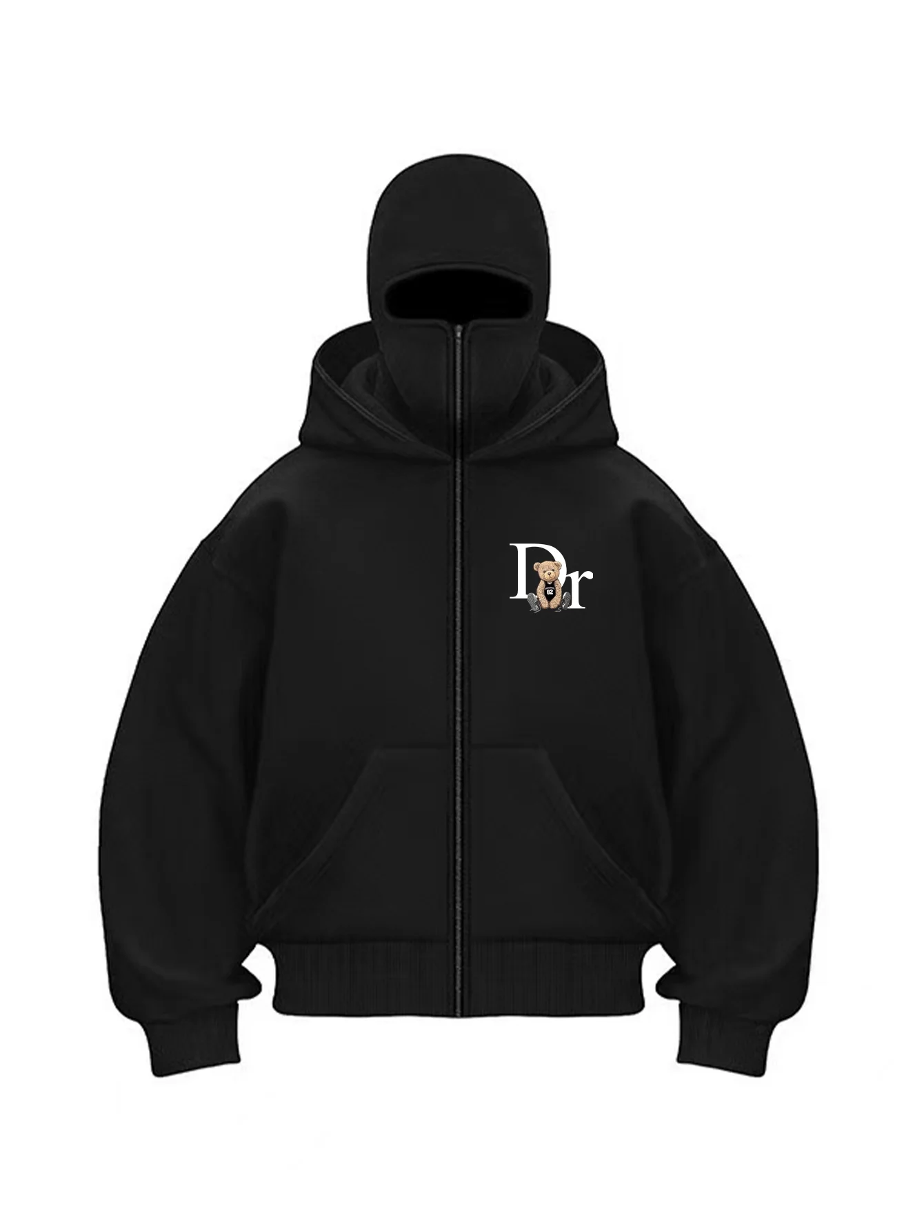 2025 Men's Print Zip Hoodie Winter Warm Casual Sweatshirt With Hooded Face Mask Zipper Design Sports Jacket Outdoor Activities
