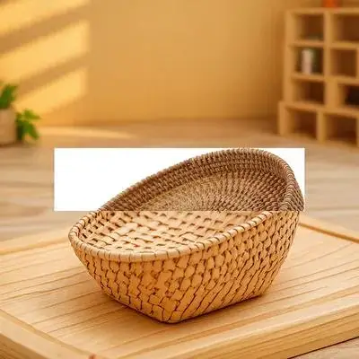 

rattan chargers for dinner plates dessert tray household fruit plate multi-function coffee tray desktop serving tray