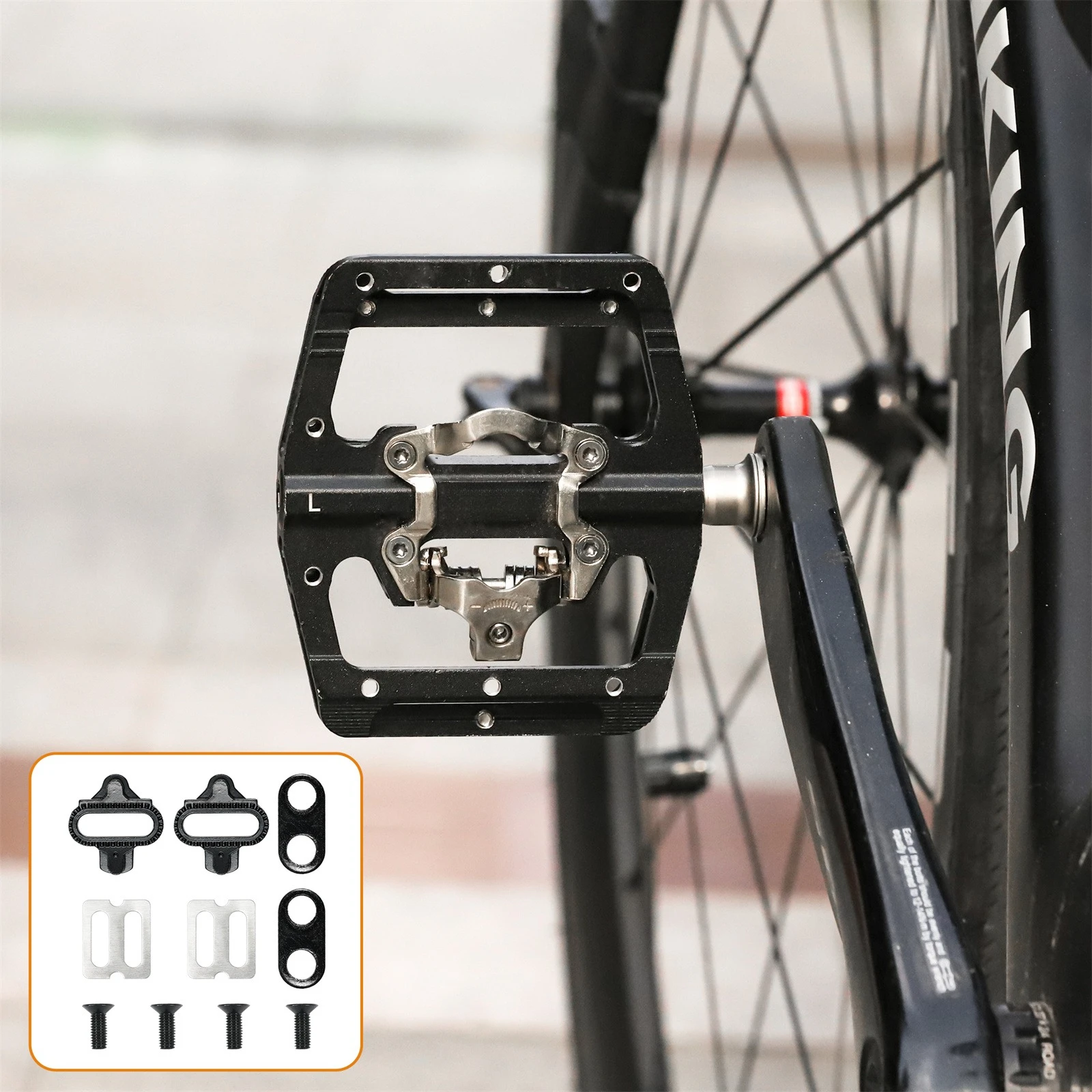 

Anti-slip Lock/Flat Double-sided Pedal 2 in 1 Bicycle Pedals 3 Bearings MTB Road Bike Pedals Cycling Accessories